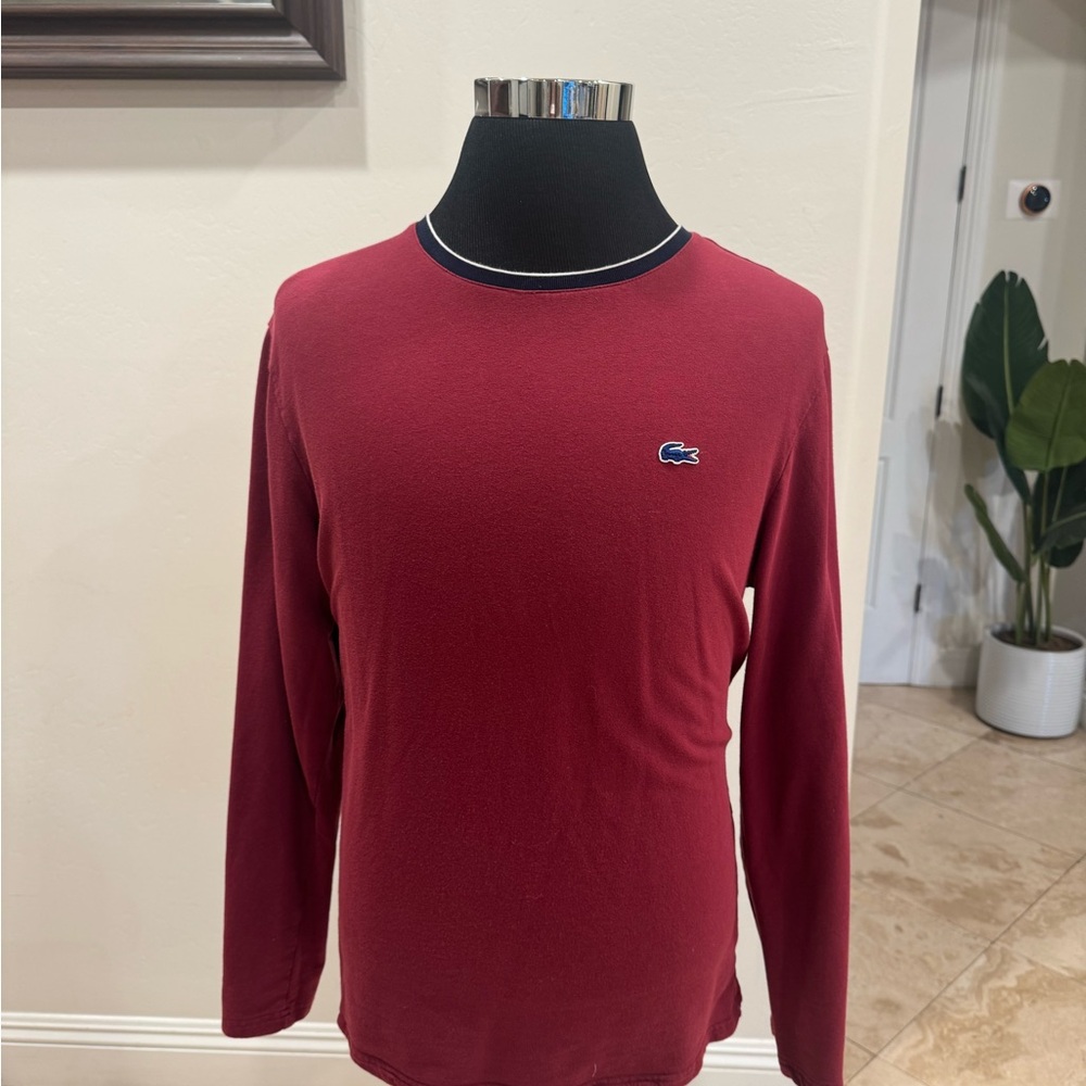 ❤️Lacoste Men's Red Long Sleeve Shirt❤️